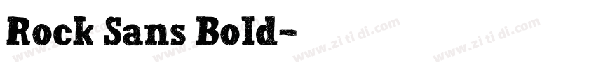 Rock Sans Bold字体转换